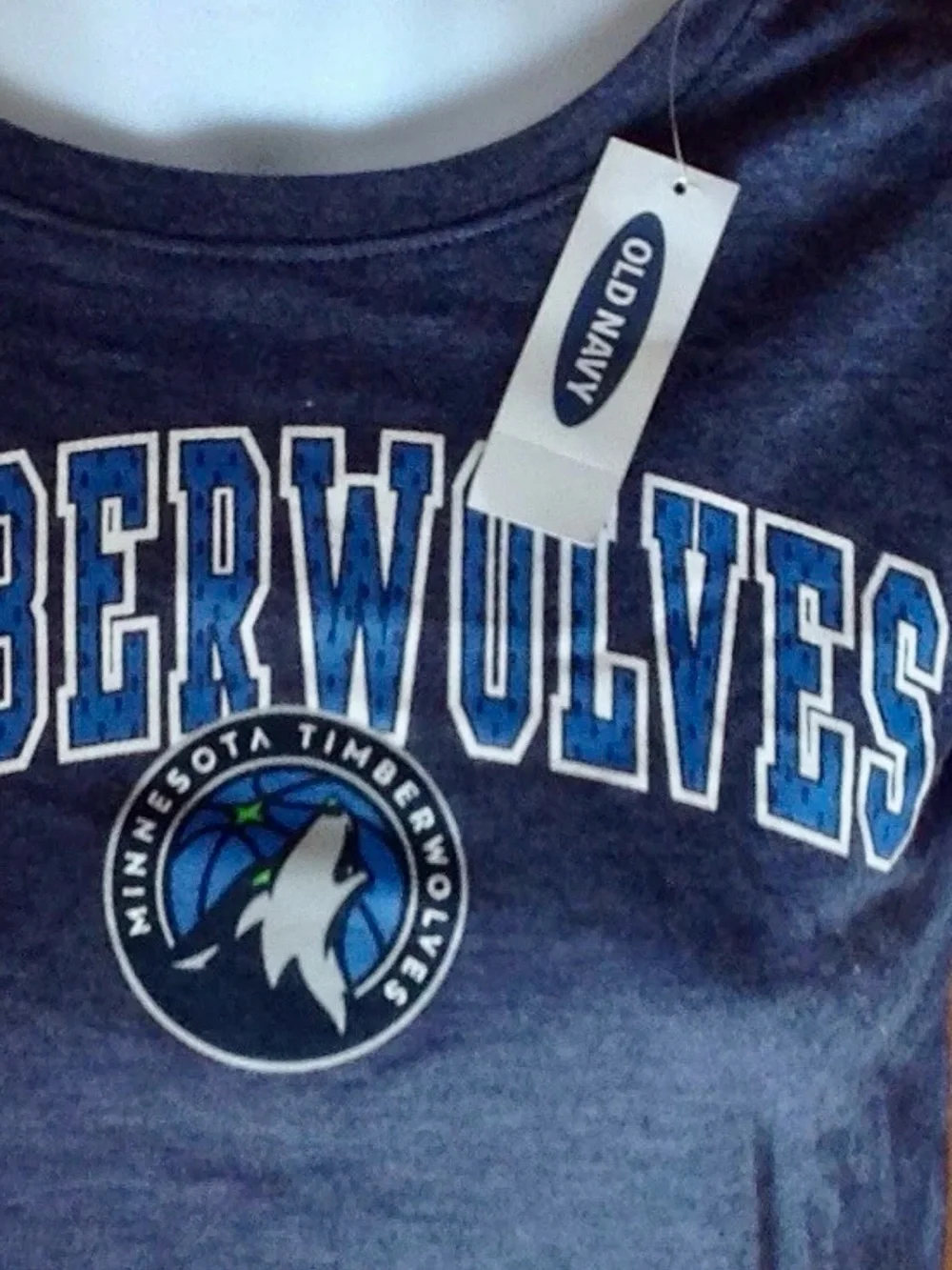Old Navy NBA Minnesota Timberwolves T-shirt Girls 6/7 Long Sleeve Basketball